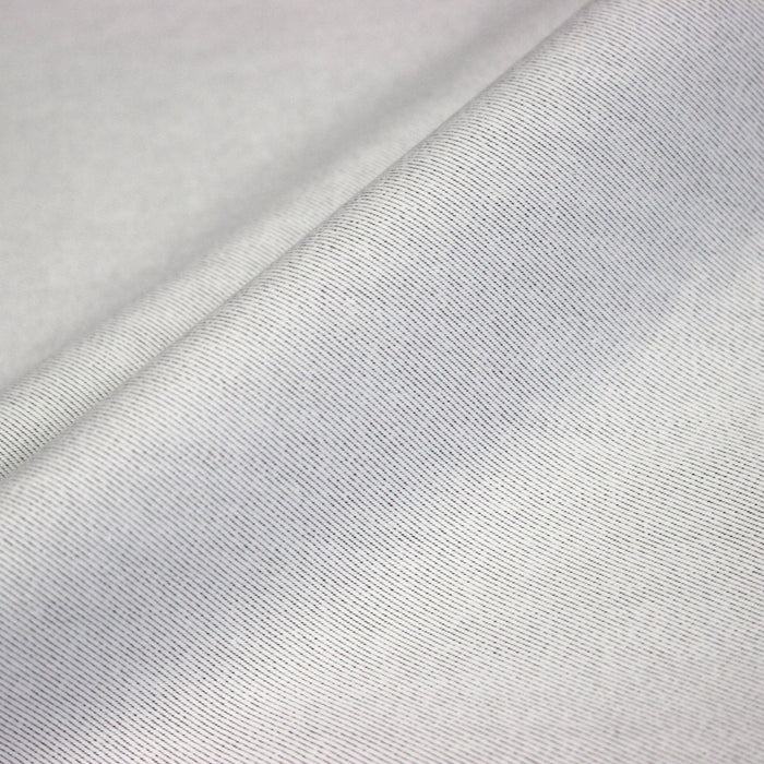 Tissu DENIM recto gris anthracite et verso blanc grisé, coton élasthanne – Fabrication italienne - TissusPapi.com
