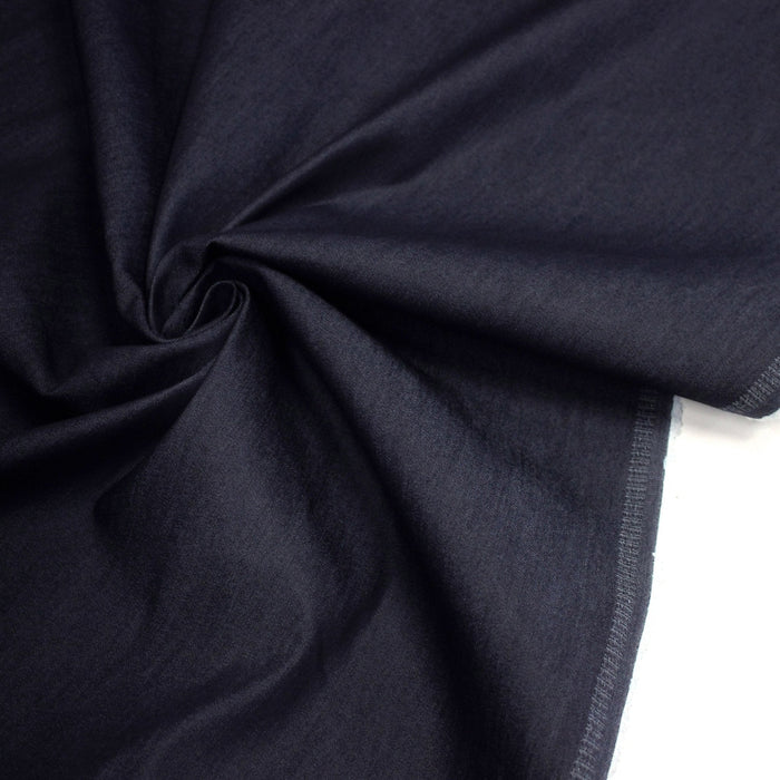 Tissu DENIM bleu brut, coton élasthanne - Fabrication italienne - TissusPapi.com