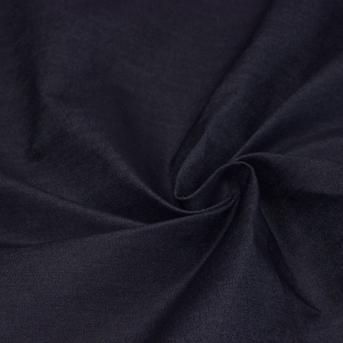 Tissu DENIM bleu brut, coton élasthanne - Fabrication italienne - TissusPapi.com