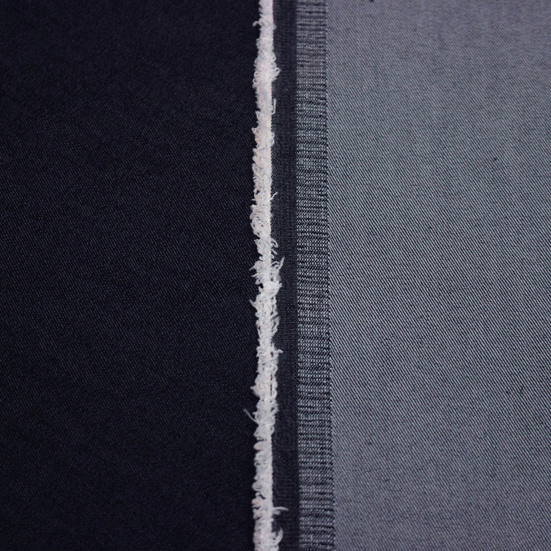 Tissu DENIM bleu brut, coton élasthanne - Fabrication italienne - TissusPapi.com