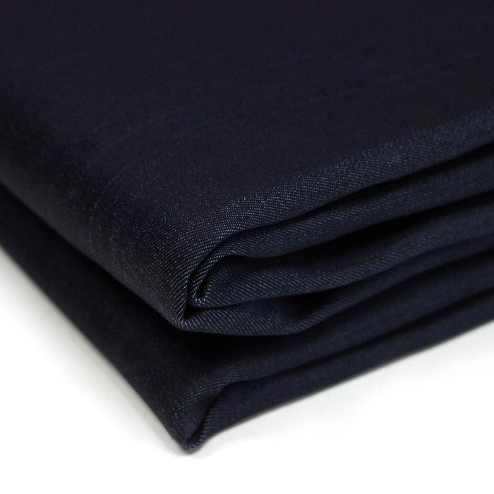 Tissu DENIM bleu brut, coton élasthanne - Fabrication italienne - TissusPapi.com