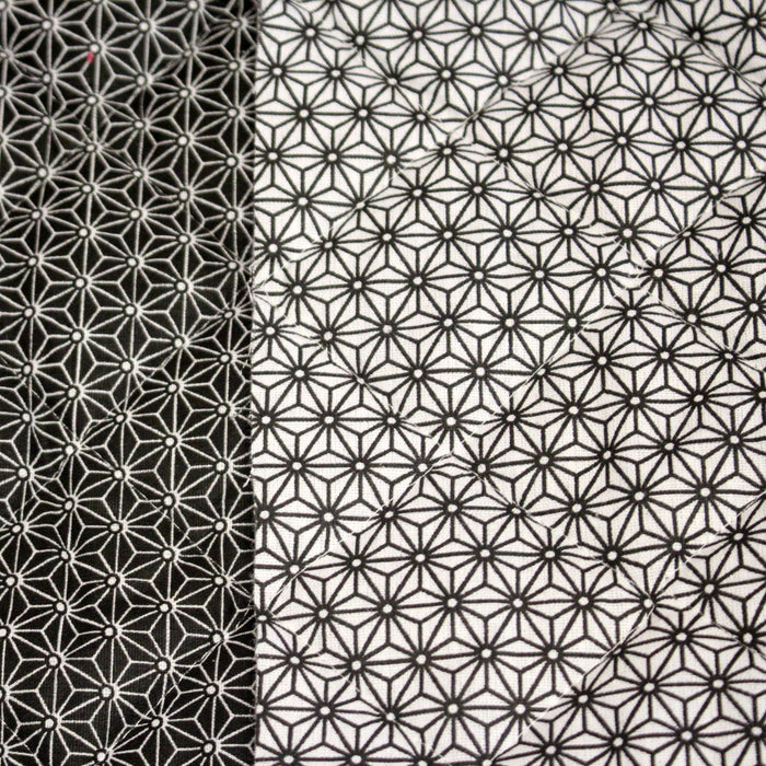 Tissu Matelassé coton motif géométrique japonais ASANOHA - OEKO-TEX