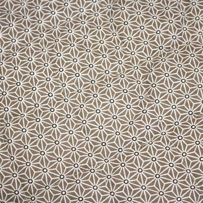 Tissu Matelassé coton motif géométrique japonais ASANOHA - OEKO-TEX