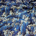 Tissu cotonnade motif japonais VAGUES HOKUSAI dorées, bleu ou rouge - COLLECTION JAPON DORÉ - TissusPapi.com