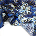 Tissu cotonnade motif japonais VAGUES HOKUSAI dorées, bleu ou rouge - COLLECTION JAPON DORÉ - TissusPapi.com