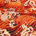 Tissu cotonnade motif japonais VAGUES HOKUSAI dorées, bleu ou rouge - COLLECTION JAPON DORÉ - TissusPapi.com