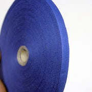 Ruban sergé de coton bleu roi 10mm - Galette de 50 mètres - Fabrication française - TissusPapi.com