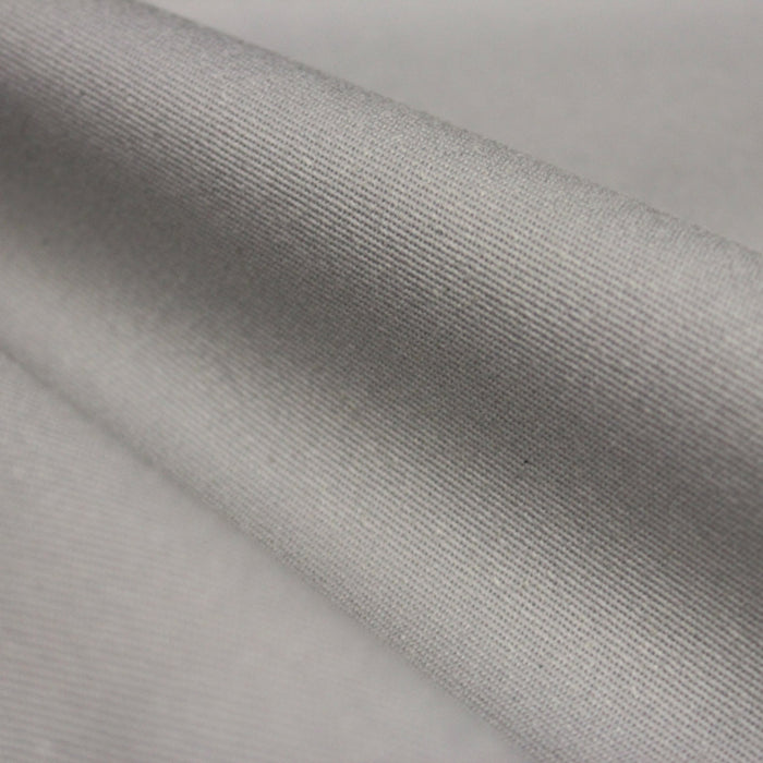 Tissu gabardine de coton LUXE - sergé de coton gris clair - 280gr-m2 - Fabrication française - Oeko-Tex tissuspapi