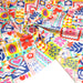 Tissu cotonnade Fleurs, feuilles et formes géométriques colorées - COLLECTION SICILIA - OEKO - TEX STANDARD 100 - TissusPapi.com
