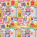 Tissu cotonnade Fleurs, feuilles et formes géométriques colorées - COLLECTION SICILIA - OEKO - TEX STANDARD 100 - TissusPapi.com
