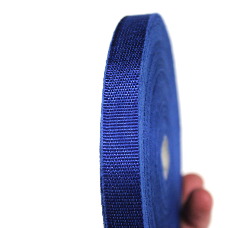 Ruban gros grain bleu roi 14mm - Galette de 50 mètres - Fabrication française - TissusPapi.com