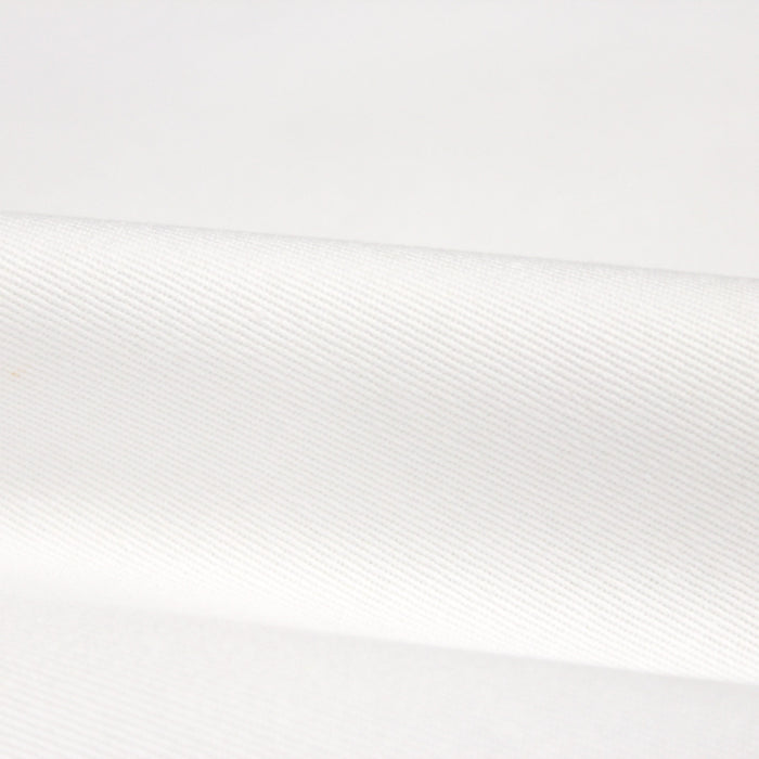 Tissu gabardine de coton LUXE - sergé de coton blanc - 280gr-m2 - Fabrication française - Oeko-Tex - tissuspapi