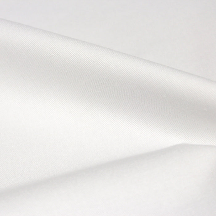Tissu gabardine de coton LUXE - sergé de coton blanc - 280gr-m2 - Fabrication française - Oeko-Tex - tissuspapi