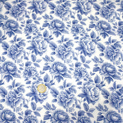 Tissu cotonnade HAMPTON BLOOM, motif britannique fleuri bleu ou rose - OEKO - TEX STANDARD 100 - TissusPapi.com