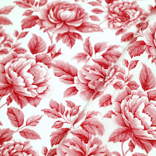 Tissu cotonnade HAMPTON BLOOM, motif britannique fleuri bleu ou rose - OEKO-TEX STANDARD 100 - TissusPapi.com