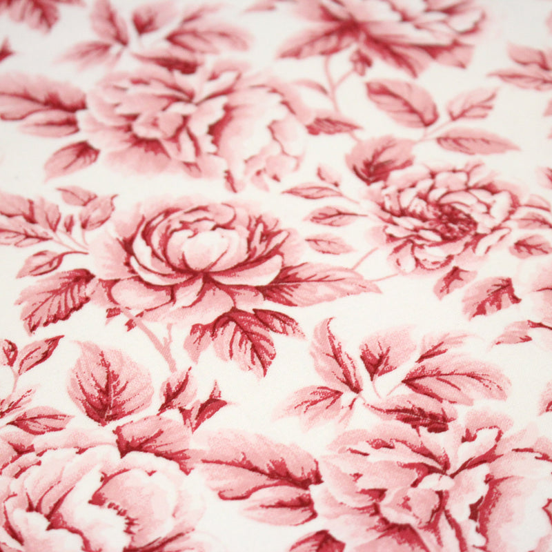 Tissu cotonnade HAMPTON BLOOM, motif britannique fleuri bleu ou rose - OEKO - TEX STANDARD 100 - TissusPapi.com