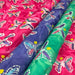 Tissu coton block print aux papillons blanc : rose, vert, violet - MADE IN INDIA - TissusPapi.com