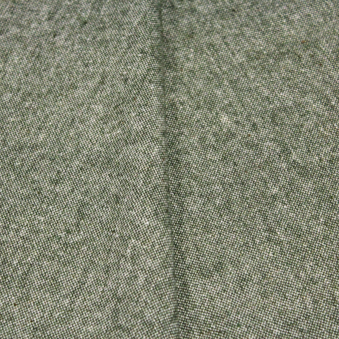 Tissu lainage caviar vert et écru - Fabrication italienne