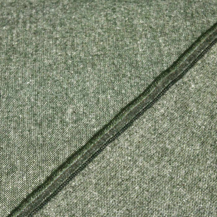 Tissu lainage caviar vert et écru - Fabrication italienne