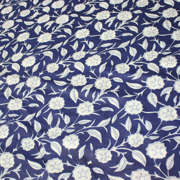 By The Yard Indian Blue Indigo Hand Block Print Cotton Fabric Dressmaking Sewing By The Yard Indian Blue Indigo Hand Block Print Cotton Fabric Dressmaking Sewing