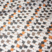 Tissu cotonnade KAWAII aux chats japonais blancs, gris et roux - OEKO - TEX - TissusPapi.com