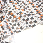 Tissu cotonnade KAWAII aux chats japonais blancs, gris et roux - OEKO - TEX - TissusPapi.com