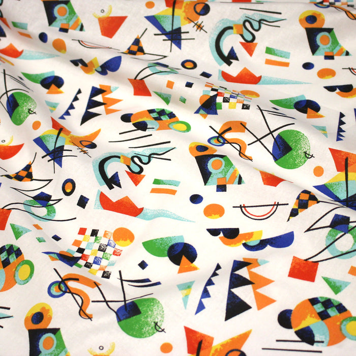 Tissu cotonnade motif MODERN ART géométrique très coloré - OEKO-TEX STANDARD 100
