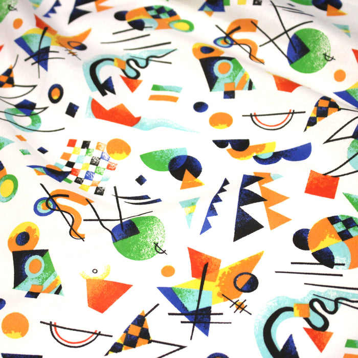 Tissu cotonnade motif MODERN ART géométrique très coloré - OEKO-TEX STANDARD 100