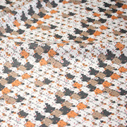 Tissu cotonnade KAWAII aux chats japonais blancs, gris et roux - OEKO - TEX - TissusPapi.com