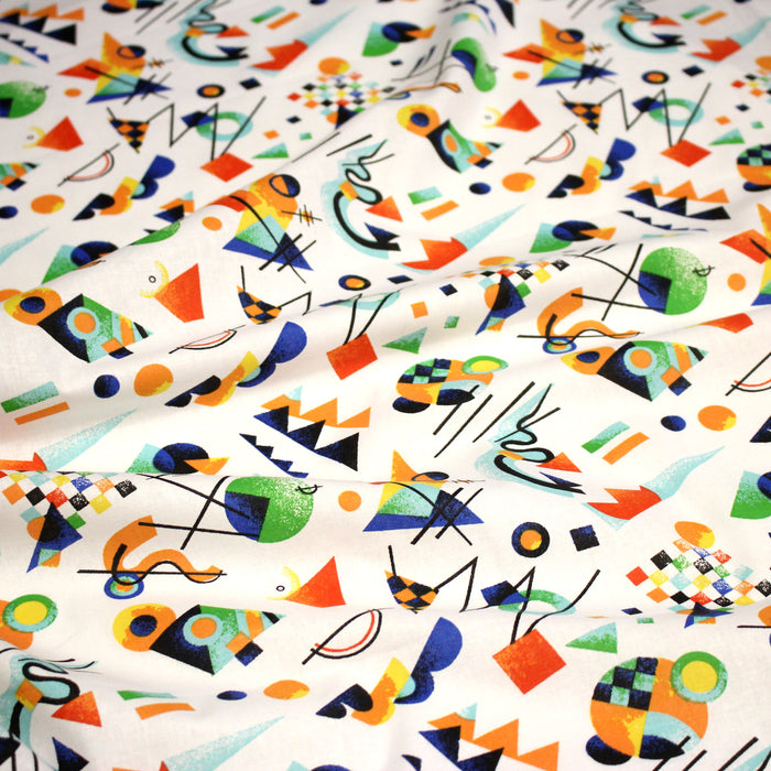 Tissu cotonnade motif MODERN ART géométrique très coloré - OEKO-TEX STANDARD 100