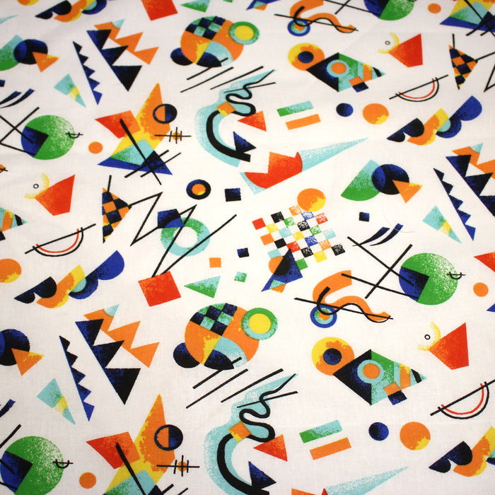 Tissu cotonnade motif MODERN ART géométrique très coloré - OEKO-TEX STANDARD 100