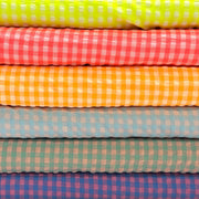 Tissu seersucker coton Vichy : nombreuses couleurs estivales ! - STANDARD 100 OEKO - TEX - TissusPapi.com