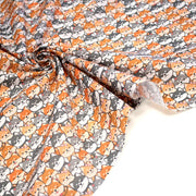 Tissu cotonnade KAWAII aux chiens japonais Shiba blancs, gris et roux, noeud papillon - OEKO - TEX - TissusPapi.com