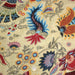 Tissu coton fin imprimé INDIENNES, jaune aux fleurs et motifs indiens multicolores - TissusPapi.com