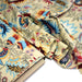 Tissu coton fin imprimé INDIENNES, jaune aux fleurs et motifs indiens multicolores - TissusPapi.com