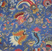 Tissu coton fin imprimé INDIENNES, bleu aux fleurs et motifs indiens multicolores - TissusPapi.com