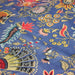 Tissu coton fin imprimé INDIENNES, bleu aux fleurs et motifs indiens multicolores - TissusPapi.com