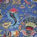 Tissu coton fin imprimé INDIENNES, bleu aux fleurs et motifs indiens multicolores - TissusPapi.com