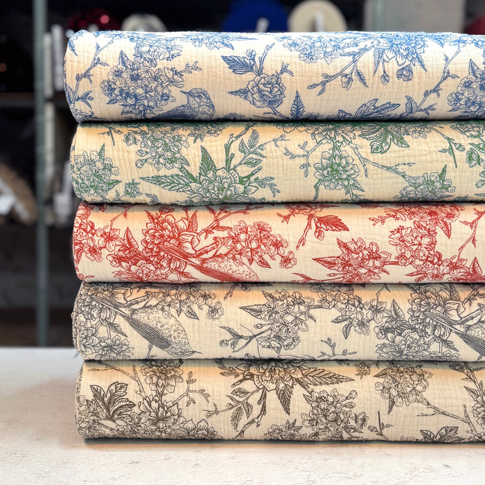 Tissu double gaze TOILE DE JOUY, nombreuses couleurs - STANDARD 100 OEKO-TEX