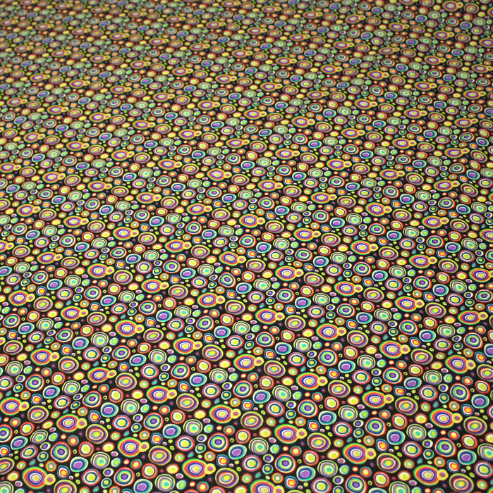 Tissu cotonnade motif KLIMT aux cercles colorés - OEKO-TEX STANDARD 100