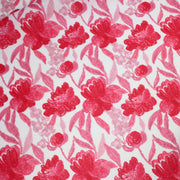 Tissu cotonnade fleurie rose fuchsia - COLLECTION FLEURS AU CRAYON - OEKO - TEX - TissusPapi.com
