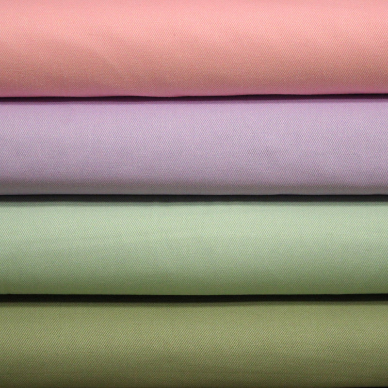 Tissu DENIM 100% coton de couleurs : kaki, rose, mauve, vert menthe... - STANDARD 100 OEKO - TEX - TissusPapi.com