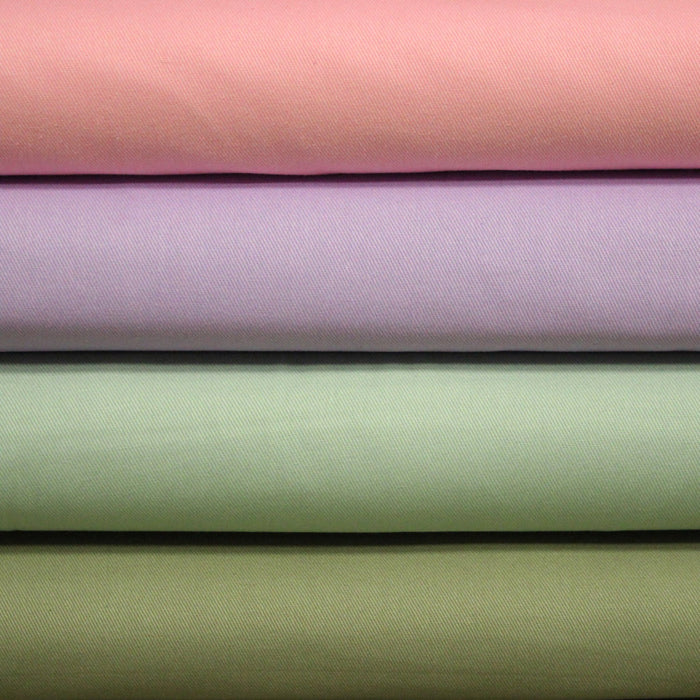 Tissu DENIM 100% coton de couleurs : kaki, rose, mauve, vert menthe... - STANDARD 100 OEKO - TEX - TissusPapi.com