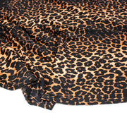 Tissu habillement satin velours, imprimé motif LEOPARD - TissusPapi.com