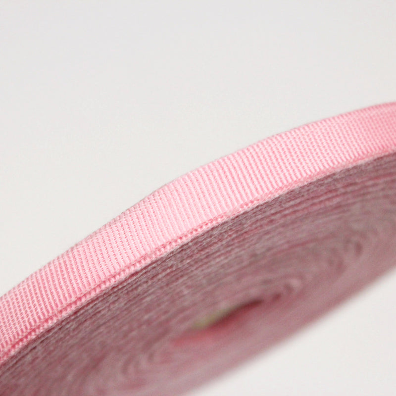 Ruban gros grain rose 10mm - Galette de 50 mètres - Fabrication française - TissusPapi.com