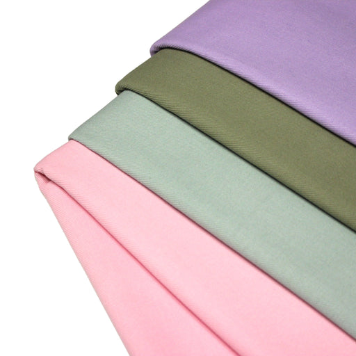 Tissu DENIM 100% coton de couleurs : kaki, rose, mauve, vert menthe... - STANDARD 100 OEKO - TEX - TissusPapi.com