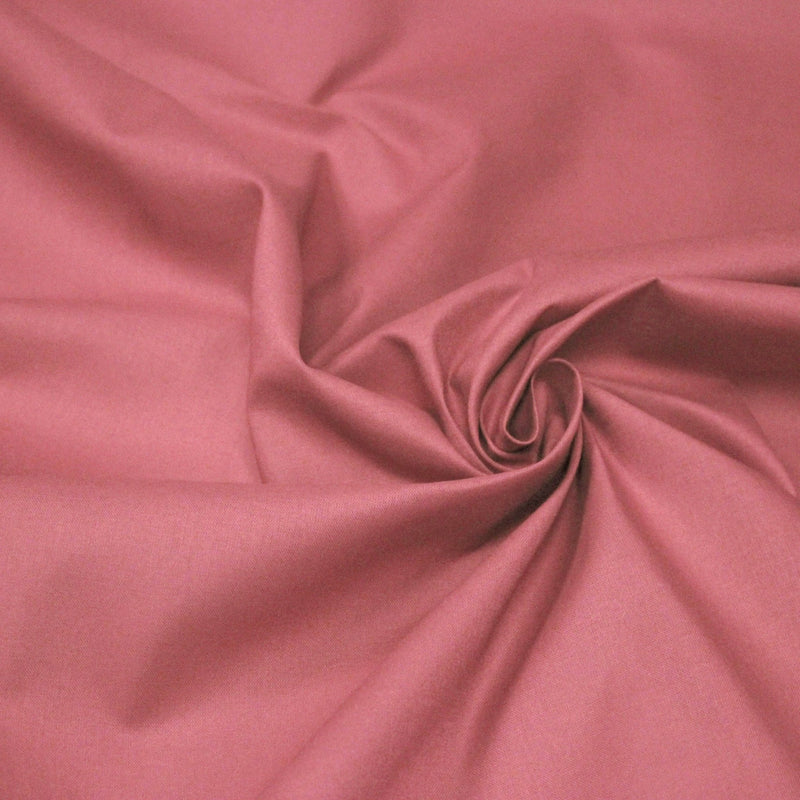 Tissu cotonnade vieux rose uni - COLLECTION LES BASIQUES - TissusPapi.com