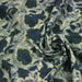 Tissu coton fin imprimé INDIENNES, faux uni vert pâle, fleurs et feuilles bleu indigo et vert anglais - STANDARD 100 OEKO - TEX - TissusPapi.com