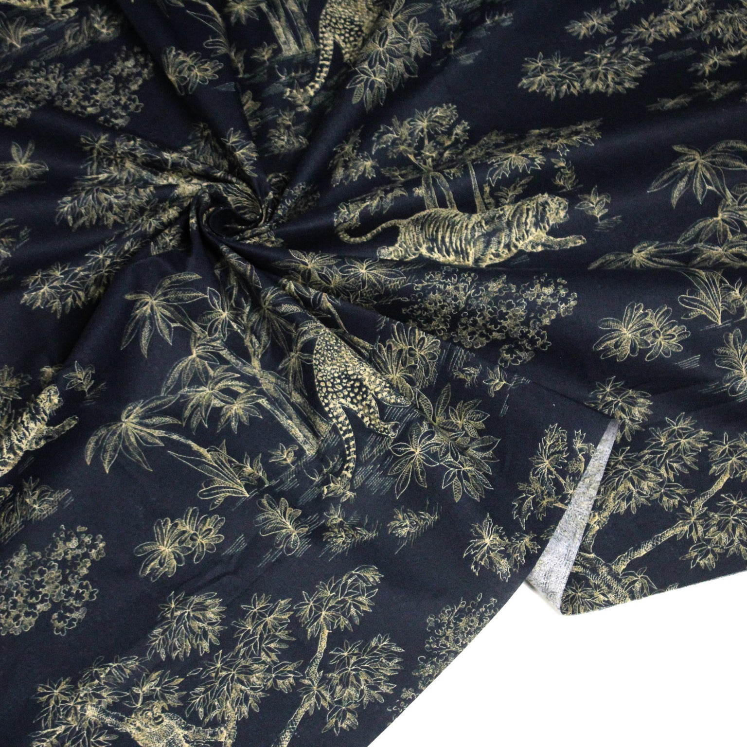 Tissu Coton Toile De Jouy Neuf - Scènes Avec Ponts Et Mares - 2,80m X 1,55m - Blanc/rose