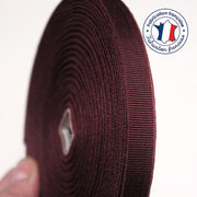 Ruban gros grain rouge bordeaux 12mm - Galette de 50 mètres - Fabrication française - TissusPapi.com